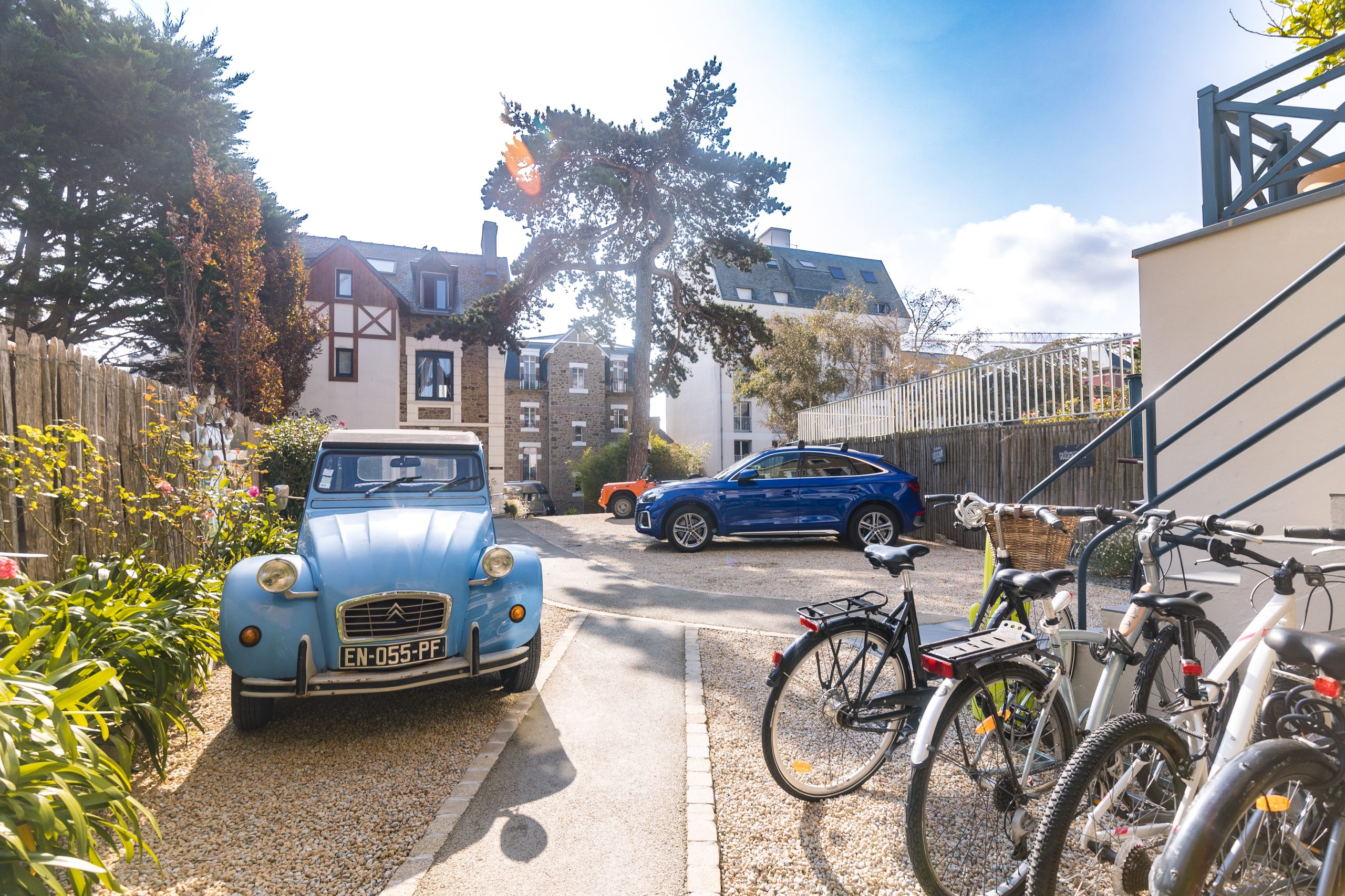 private parking and bike storage at our hotel restaurant saint-malo sea view